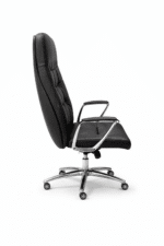 Fauteuil de direction en similicuir noir – Mécanisme double – Image 2