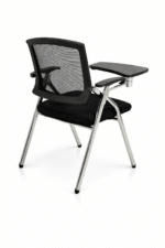 Chaise de formation avec tablette écritoire – Assise tissu & dossier mesh – Image 3