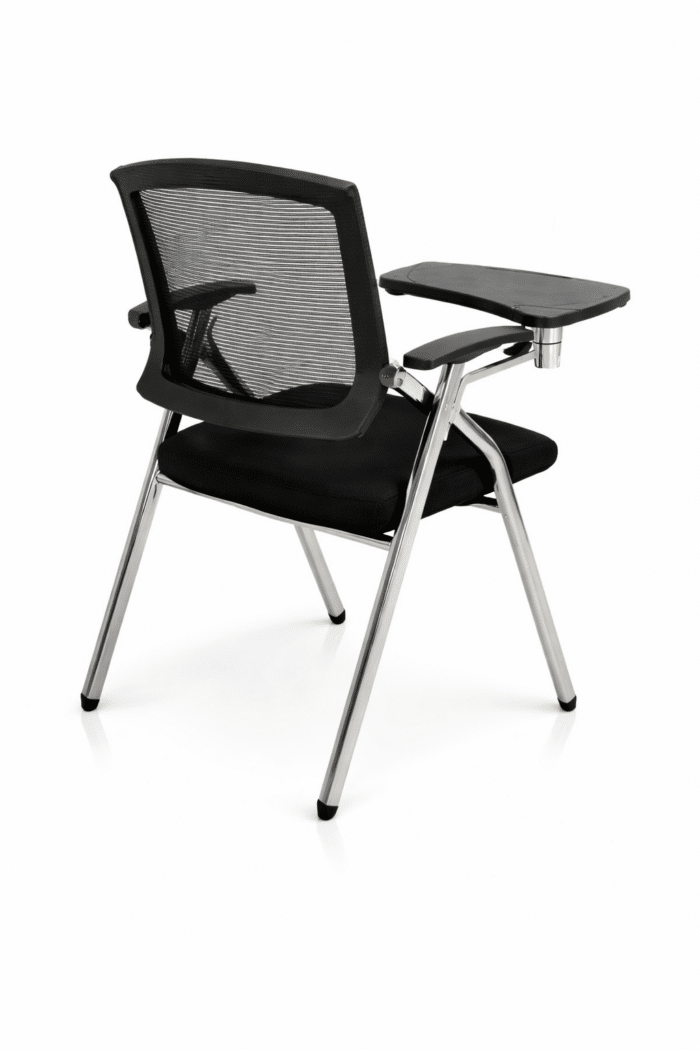Chaise de formation avec tablette écritoire – Assise tissu & dossier mesh – Image 3