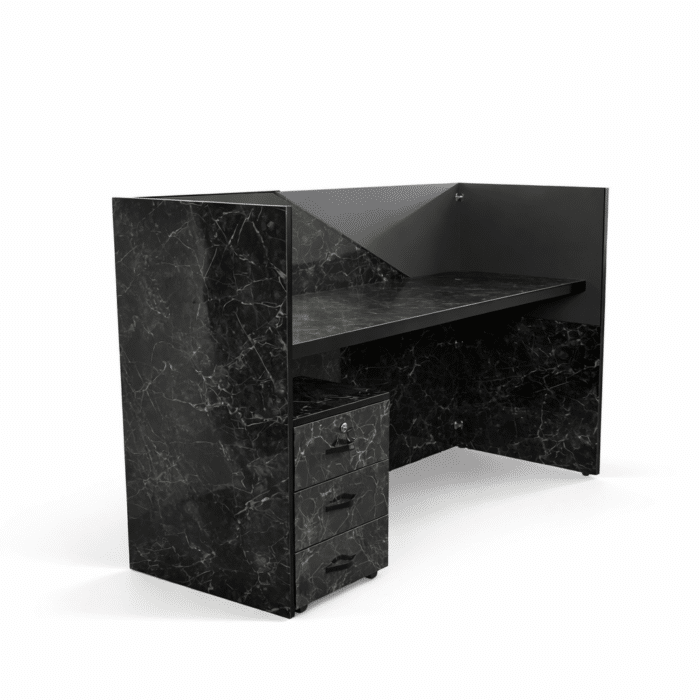 Comptoir d’accueil moderne en MDF – Disponible en 3 largeurs – Image 3
