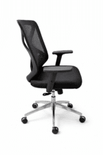 Fauteuil de bureau ergonomique mesh – Accoudoirs réglables & piètement aluminium – Image 3