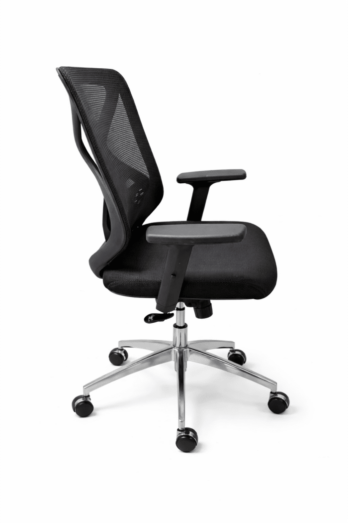Fauteuil de bureau ergonomique mesh – Accoudoirs réglables & piètement aluminium – Image 3