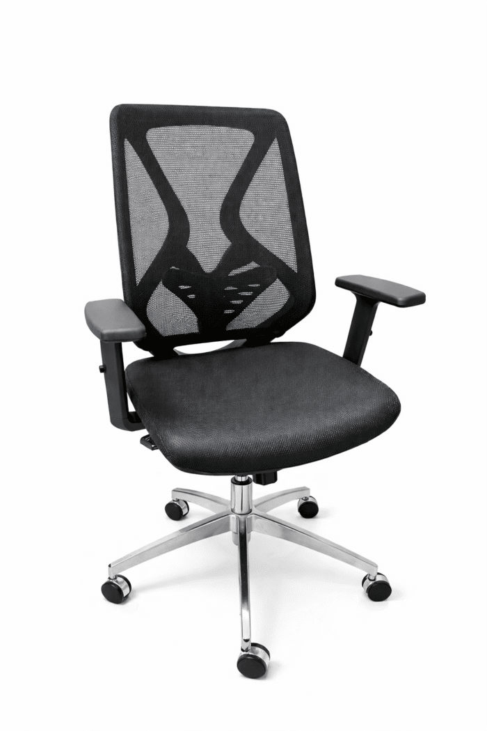 Fauteuil de bureau ergonomique mesh – Accoudoirs réglables & piètement aluminium – Image 2
