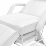 Fauteuil esthétique professionnel inclinable – Similicuir blanc – Image 5
