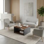 Table Basse 2 Niveaux en Bois MDF 60x60x45 cm – Design Moderne – Image 6