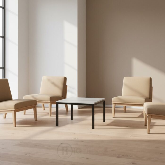 Table basse semi-métallique 60×60×45 cm – Image 5