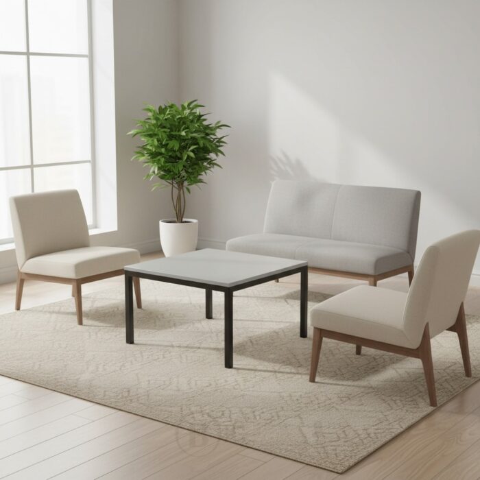 Table basse semi-métallique 60×60×45 cm – Image 6