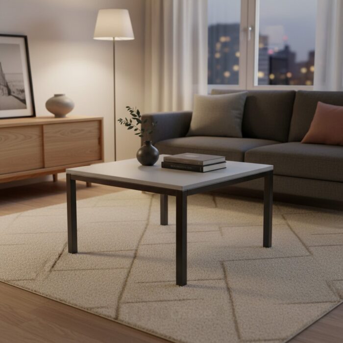 Table basse semi-métallique 60×60×45 cm – Image 9