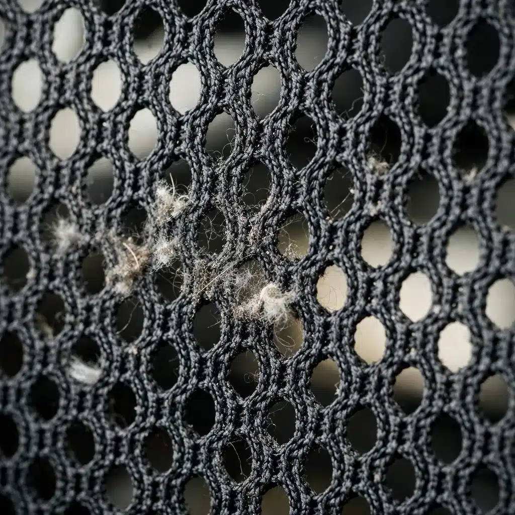 Détail de la maille mesh d'une chaise de bureau ergonomique – texture et résistance