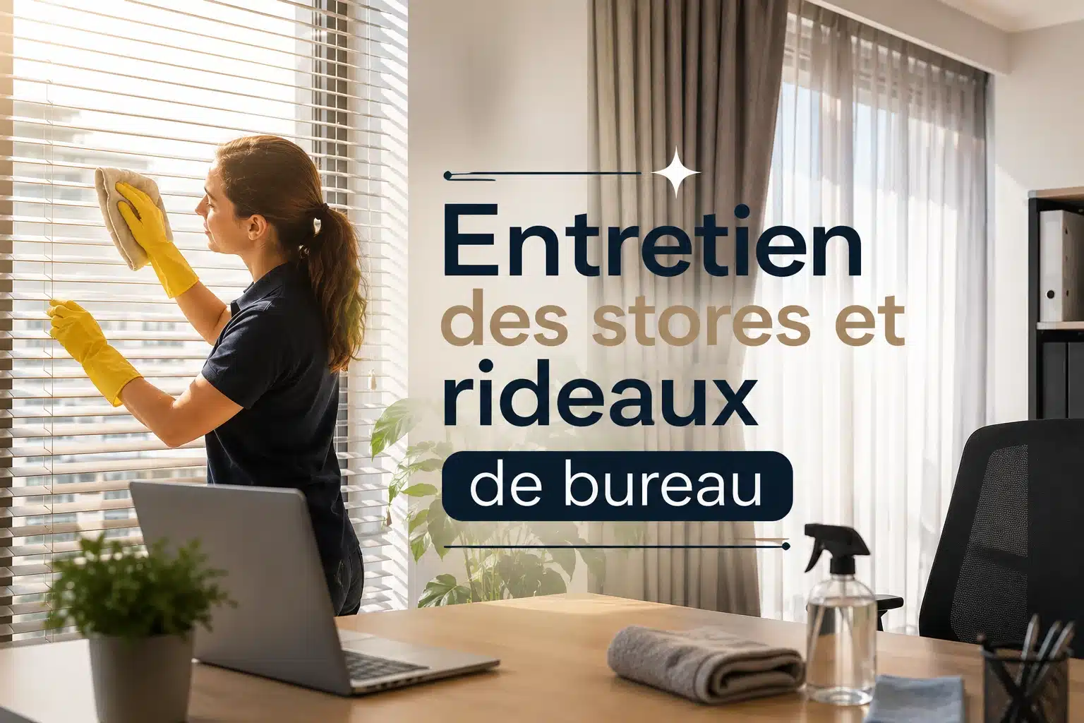 Entretien des stores et rideaux de bureau