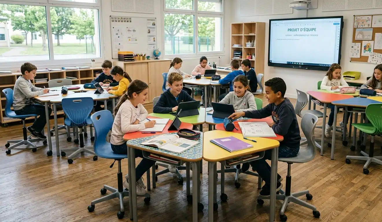 Mobilier flexible en salle de classe — tables modulaires et chaises ergonomiques BigOffice.ma