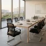 Pack chaise bureau ergonomique mesh + 2 chaises visiteurs noir – Image 17
