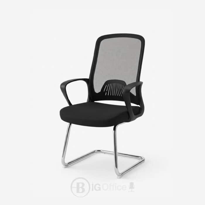 Pack chaise bureau ergonomique mesh + 2 chaises visiteurs noir – Image 18