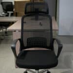 Pack chaise bureau ergonomique mesh + 2 chaises visiteurs noir – Image 5
