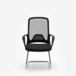 Pack chaise bureau ergonomique mesh + 2 chaises visiteurs noir – Image 16