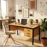 Bureau Demi-Ministre 160×80 cm avec Caisson – Bureau Professionnel Maroc – Image 2