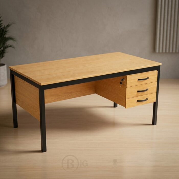 Bureau Demi-Ministre 160×80 cm avec Caisson – Bureau Professionnel Maroc – Image 5