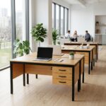 Bureau Demi-Ministre 160×80 cm avec Caisson – Bureau Professionnel Maroc – Image 6