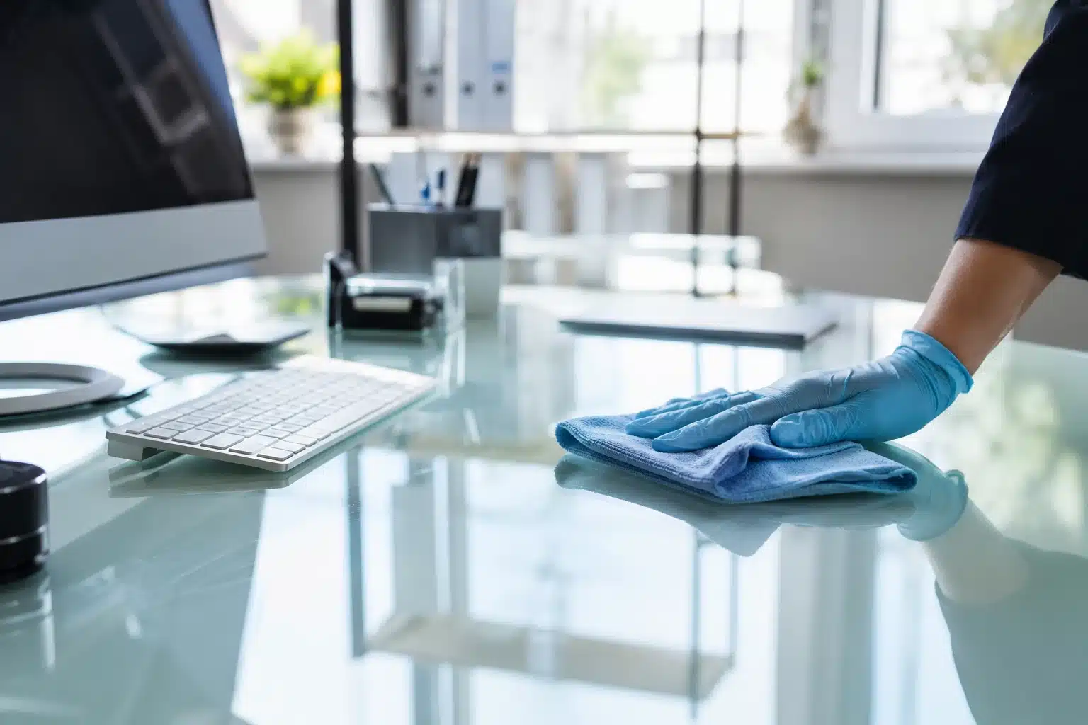 Comment nettoyer un bureau en verre sans traces