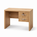 Bureau compact en bois MDF 80x50 cm avec caisson 2 tiroirs