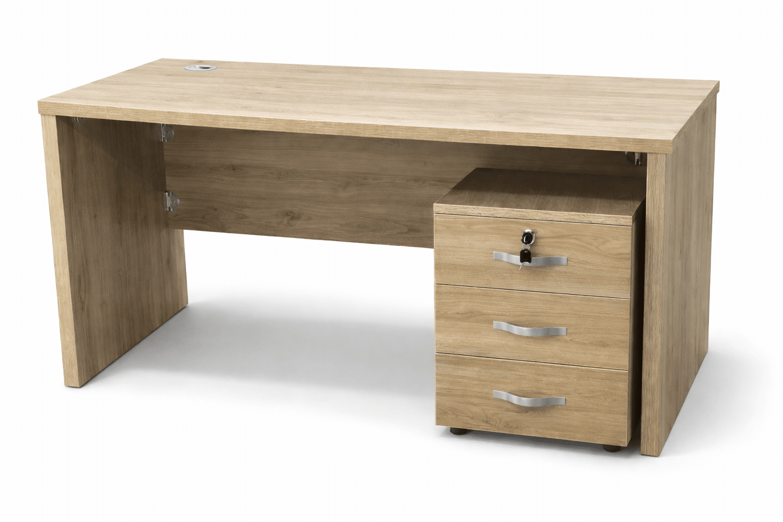 Bureau MDF 140x70 cm avec caisson mobile