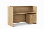 Comptoir de réception en bois MDF 140 cm – Design moderne – Image 3