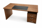 Bureau de direction moderne effet noyer 160 x 80 cm – Image 2