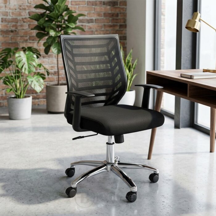 Chaise de bureau ergonomique Atom en maille respirante réglable – Image 3