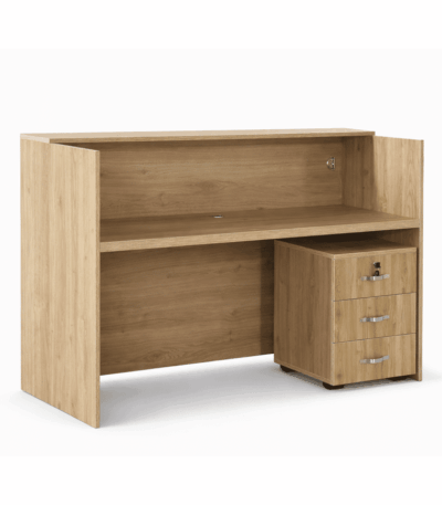 Comptoir de réception en bois MDF 140 cm