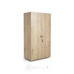 Armoire de bureau en bois MDF 180x80x40 cm avec serrure – Rangement professionnel – Image 2
