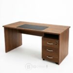 Bureau de direction moderne effet noyer 160 x 80 cm – Image 6