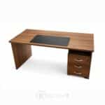 Bureau de direction moderne effet noyer 160 x 80 cm
