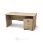 Bureau en bois MDF avec caisson mobile 140x70 cm – Design moderne et fonctionnel