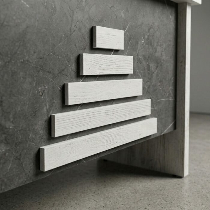Bureau individuel avec tiroirs fixes – Image 2