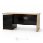 Bureau professionnel en bois MDF 140x70 cm avec caisson – Image 2