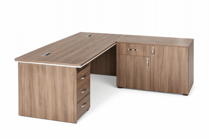 Bureau de direction avec retour et caisson mobile 200x90 cm – Image 3