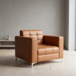 Fauteuil canapé 1 place en semi cuir moderne – confort premium pour bureau et accueil – Image 3