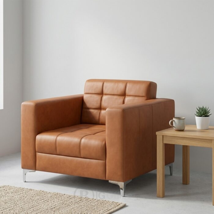Fauteuil canapé 1 place en semi cuir moderne – confort premium pour bureau et accueil – Image 7