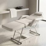 Fauteuil Esthétique Réglable avec Repose-Pieds - Blanc Premium – Image 2