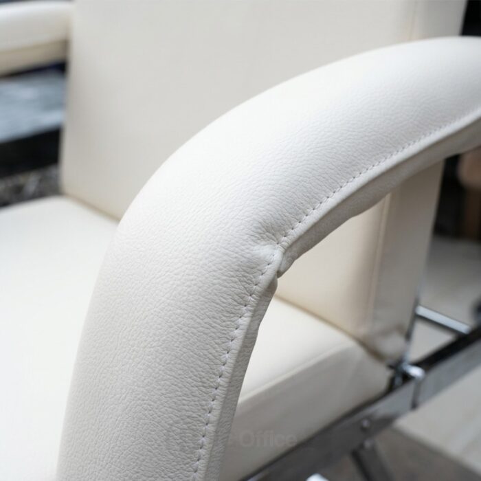 Fauteuil Esthétique Réglable avec Repose-Pieds - Blanc Premium – Image 3