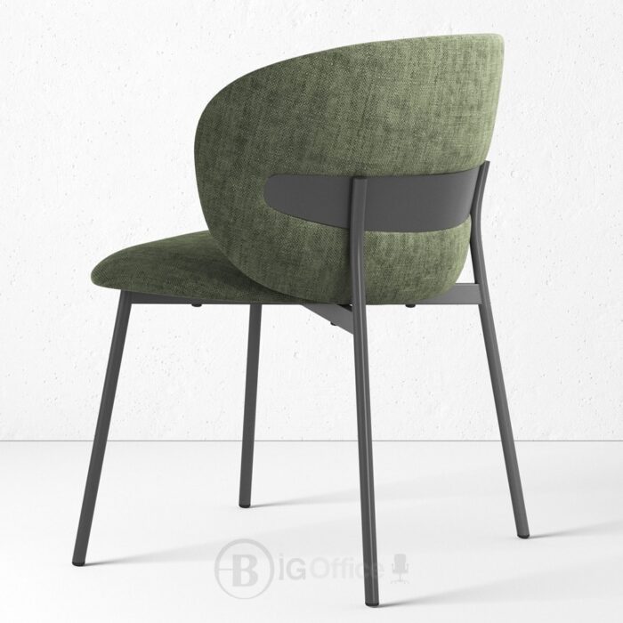 Chaise rembourrée en tissu avec pieds en métal - Skagen dining chair – Image 3