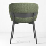 Chaise rembourrée en tissu avec pieds en métal - Skagen dining chair – Image 2