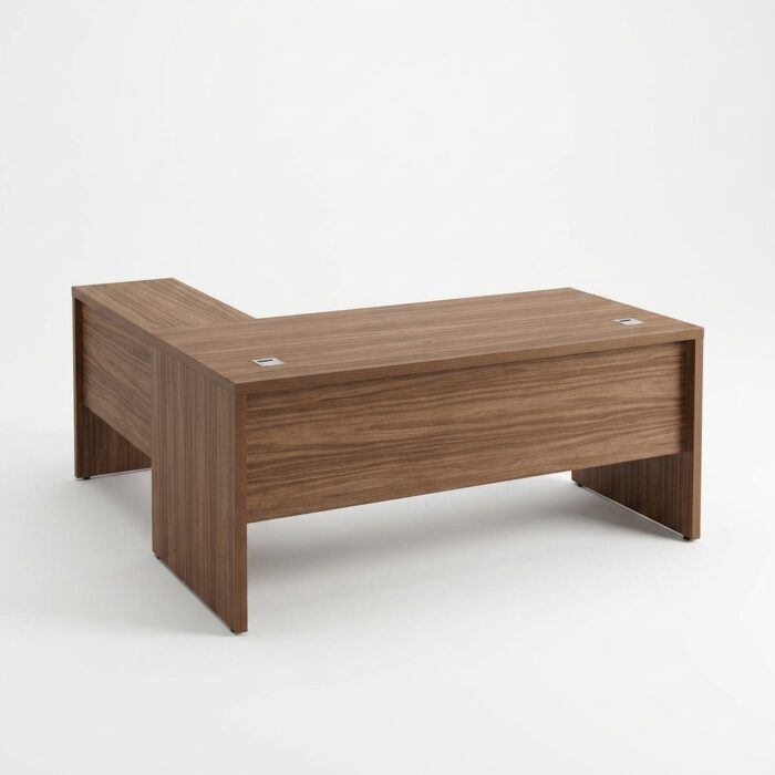 Bureau de direction en bois MDF avec caisson mobile et retour mobile – Image 3