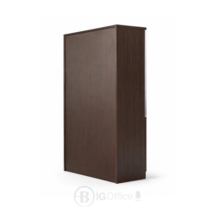 Armoire de bureau vitrée premium finition bois noyer – Image 3