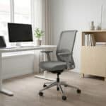Base de chaise de bureau étoile 5 branches en aluminium chromé poli