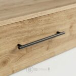 Buffet de rangement en bois naturel avec tiroir et portes - Design moderne minimaliste- H 106 x L 80 x P 35 cm – Image 7