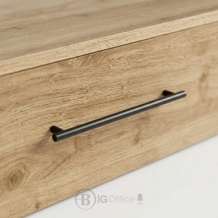 Buffet de rangement en bois naturel avec tiroir et portes - Design moderne minimaliste- H 106 x L 80 x P 35 cm – Image 7
