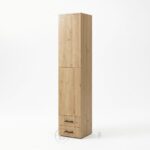 Colonne de rangement moderne en bois chêne clair avec tiroirs - Style scandinave – Image 2