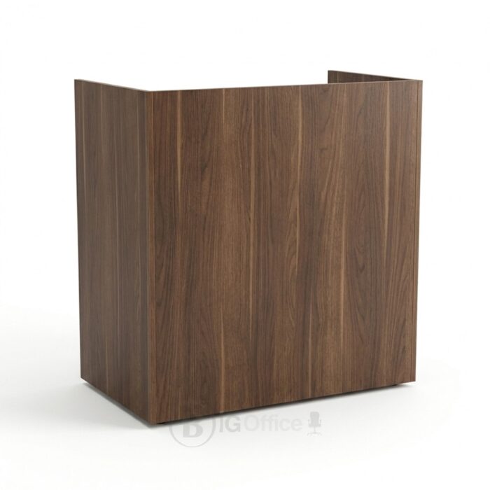Comptoir de réception compact avec rangement - Finition noyer moderne – Image 3