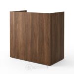 Comptoir de réception compact avec rangement - Finition noyer moderne – Image 7